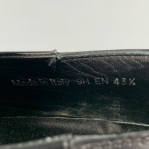 DIOR HOMME Size 10.5 Black Leather Penny Loafers