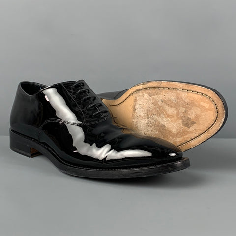 PAUL SMITH Size 10 Black Leather Lace Up Shoes
