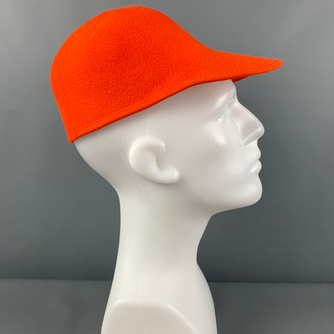 MAISON MICHEL Size M Orange Felt Baseball Hat