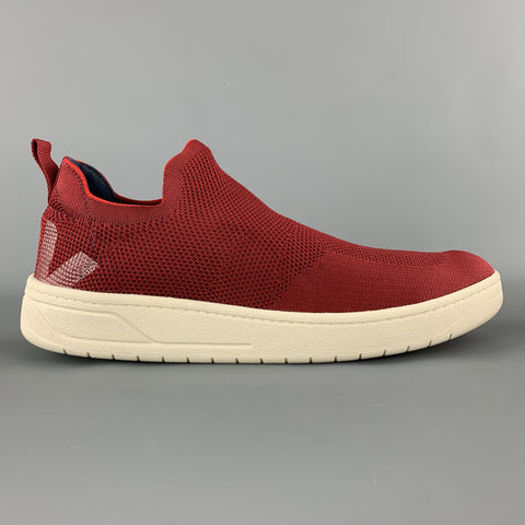 VEJA Taille 10 Bordeaux Tricot tissé AQUASHOW V KNIT Baskets à enfiler
