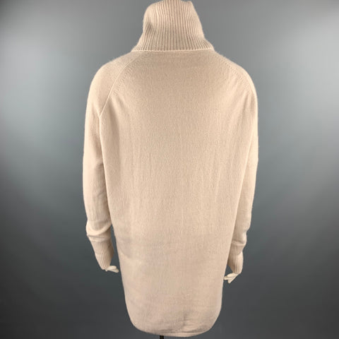 TSE Size L Nude Knitted Cashmere Turtleneck Sweater Dress