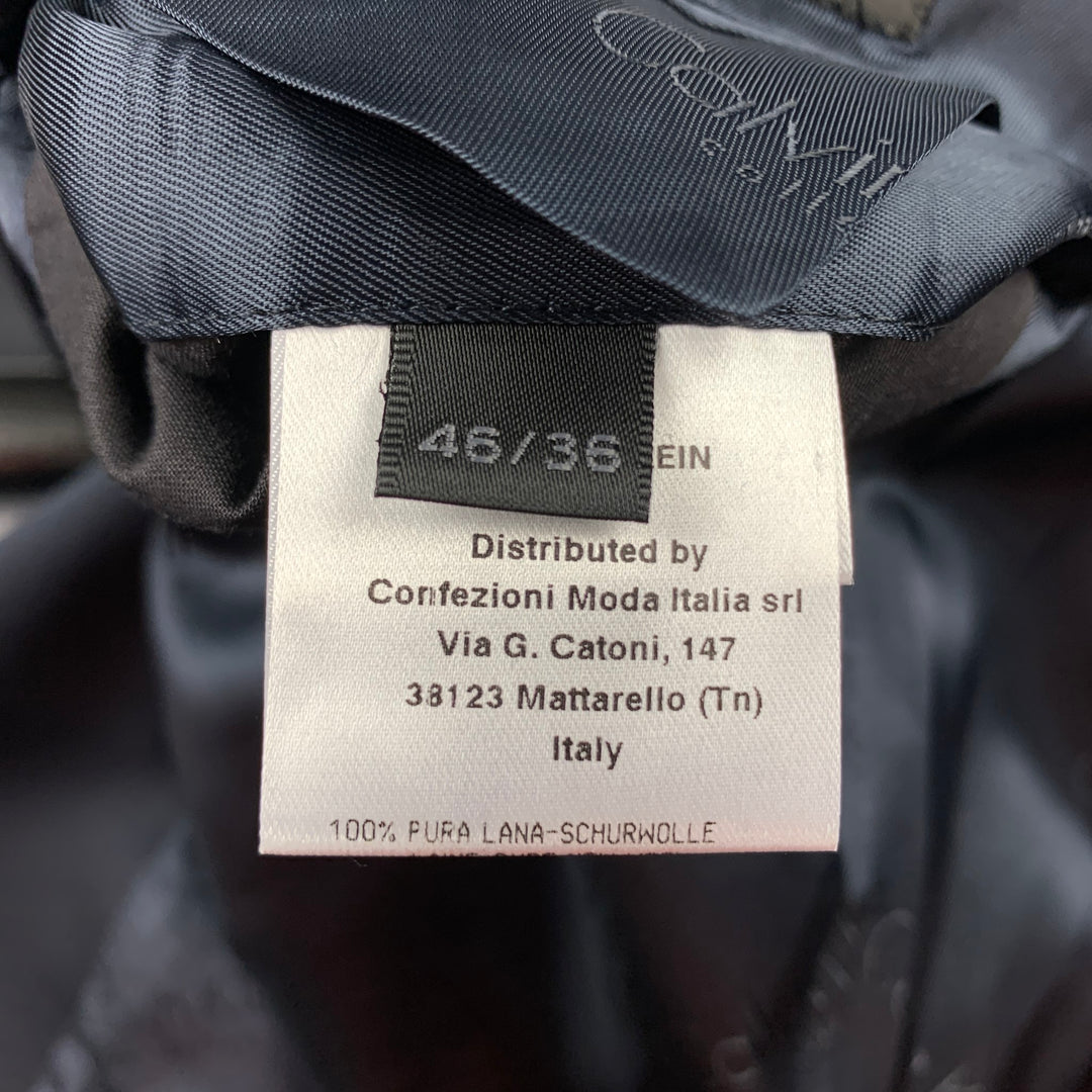 CALVIN KLEIN COLLECTION Size 36 Black Wool Peak Lapel Sport Coat