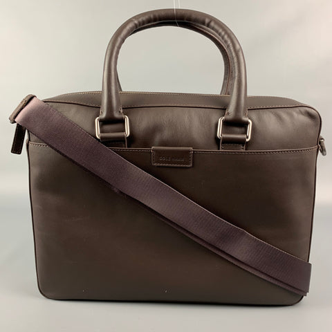 COLE HAAN Brown Leather Briefcase Bag