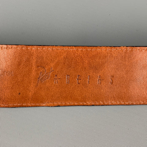PAT AREIAS Size 32 Black Textured Alligator Belt Strap