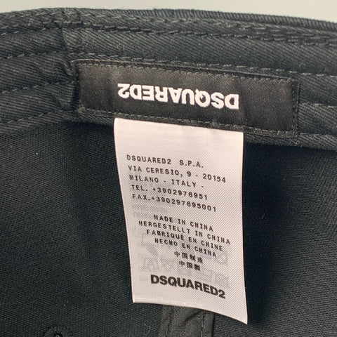 DSQUARED2 Black Embroidered Icon Canvas Hat