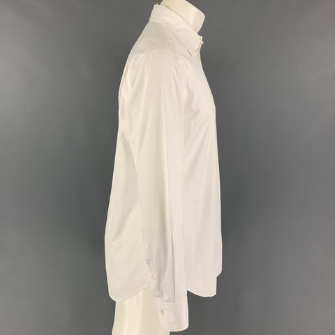 GIORGIO ARMANI Size S White Cotton Button Up Long Sleeve Shirt