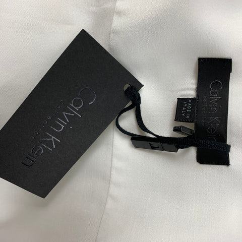 CALVIN KLEIN COLLECTION Size XL White Cotton Long Sleeve Shirt