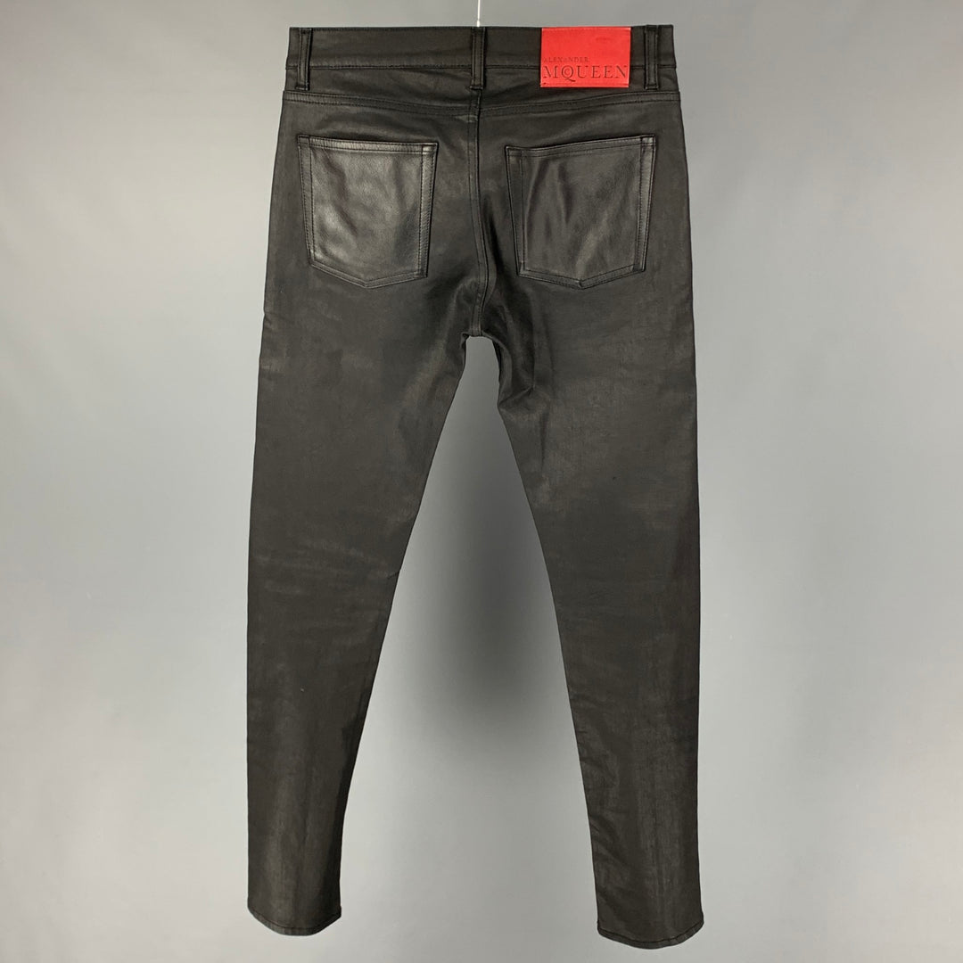 ALEXANDER MCQUEEN Size 30 Black Cotton Button Fly Jeans