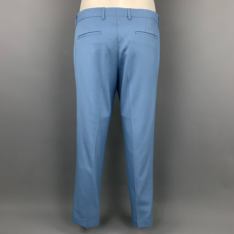 PAUL SMITH Kensington Fit Size 38 Regular Light Blue Wool Notch Lapel Suit