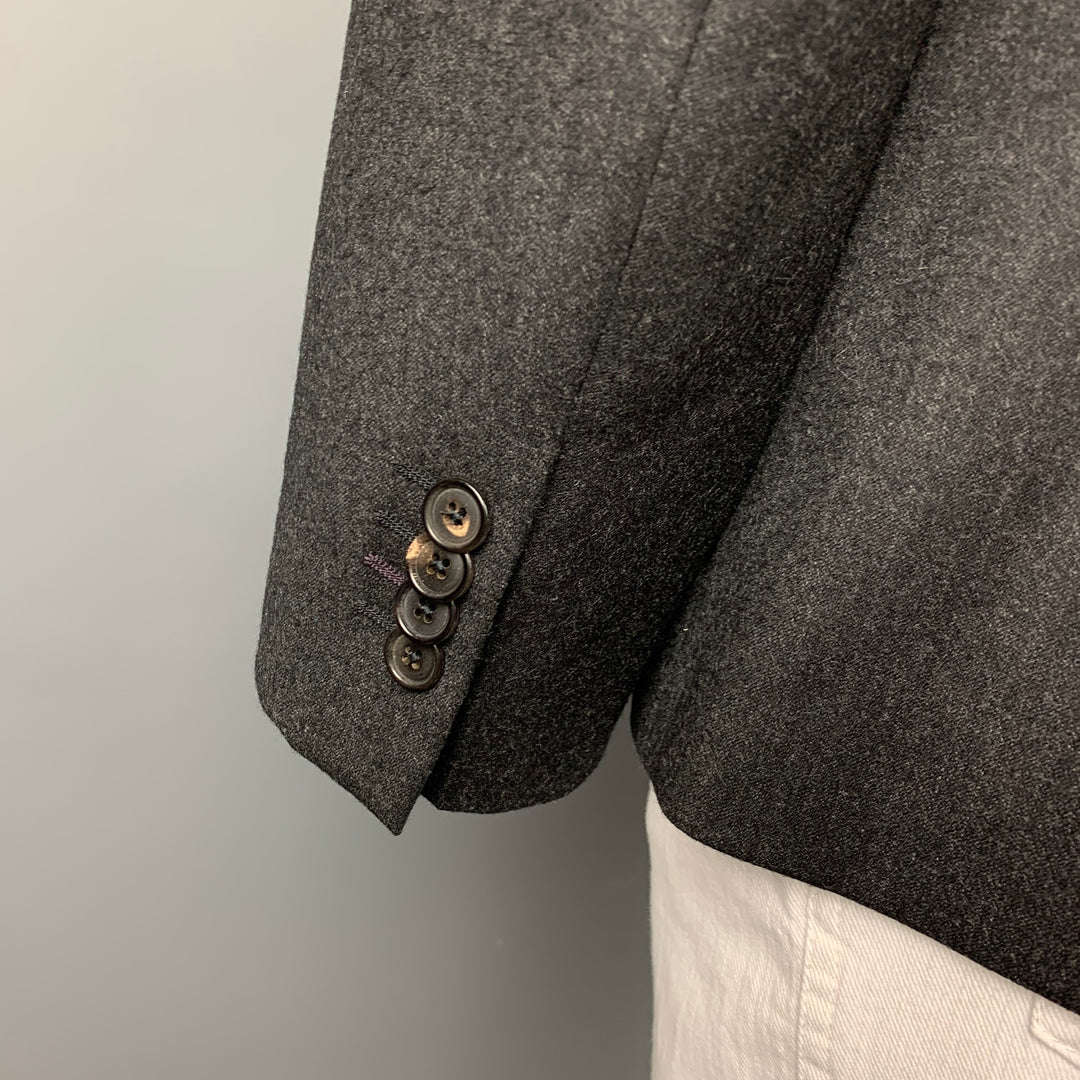 PAUL SMITH Soho Fit Size 44 Regular Charcoal Wool / Cashmere Sport Coat