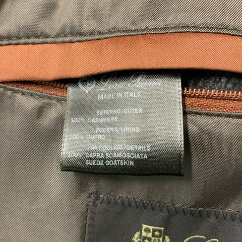LORO PIANA Chest Size 42 Grey Cashmere Notch Lapel Sport Coat