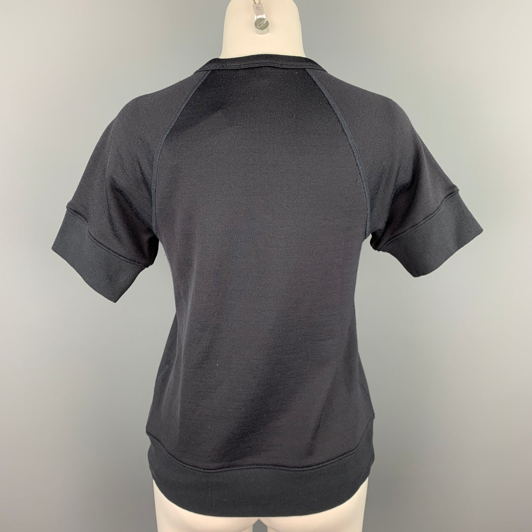 JAMES PERSE Size S Charcoal Cotton Blend Crew-Neck Short Sleeve T-shirt