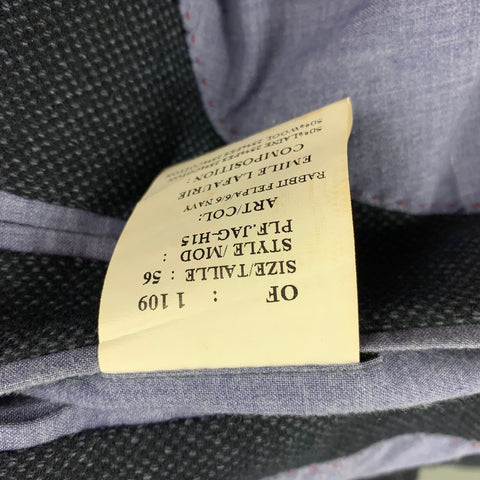 EMILE LAFAURIE Chest Size 46 Navy Textured Wool Blend Notch Lapel Sport Coat