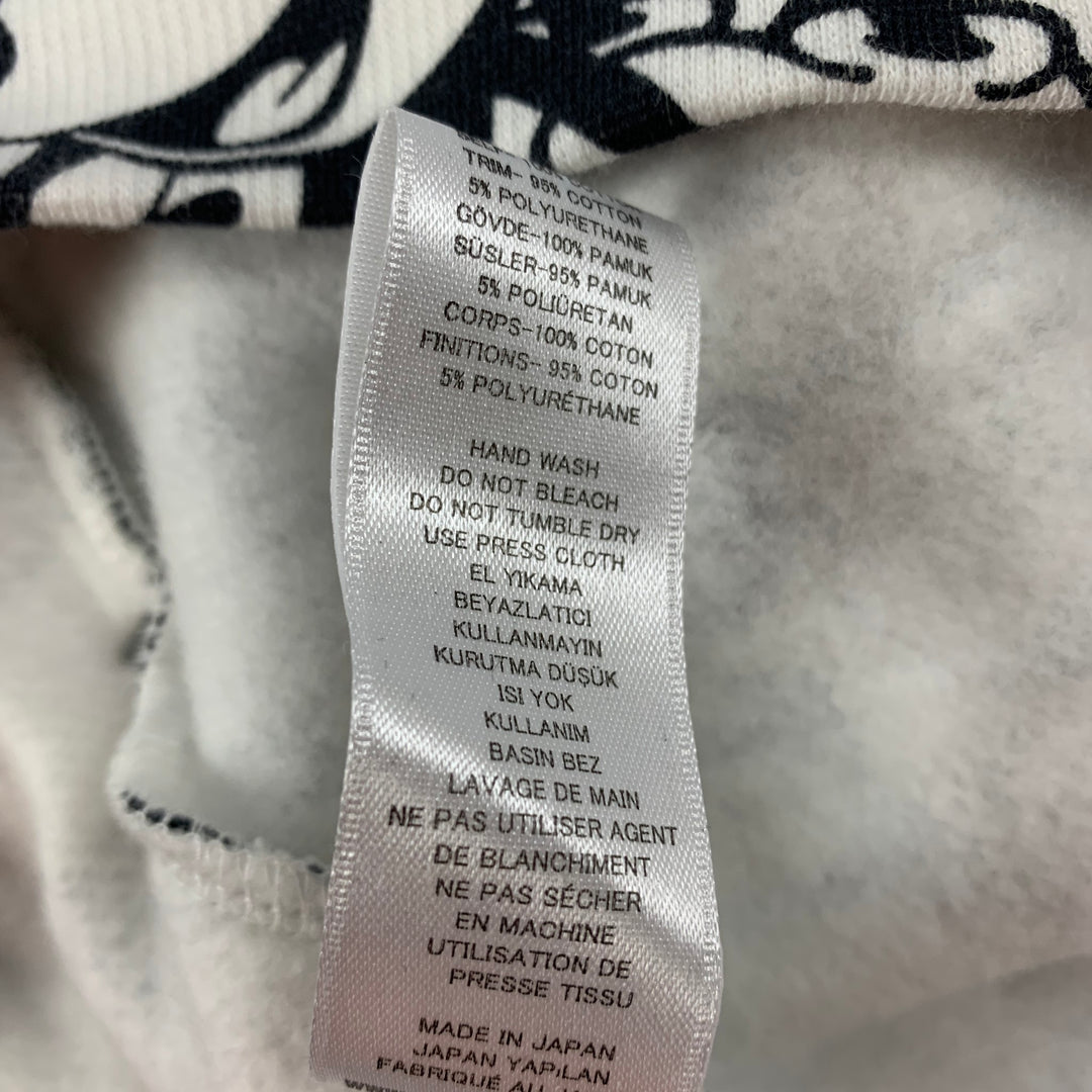 OPENING CEREMONY x DISNEY Size M Black White Print Cotton Hooded Sweatshirt