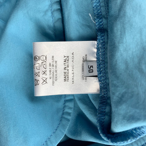 BALENCIAGA Size 34 Light Blue Cotton Zip Fly Casual Pants