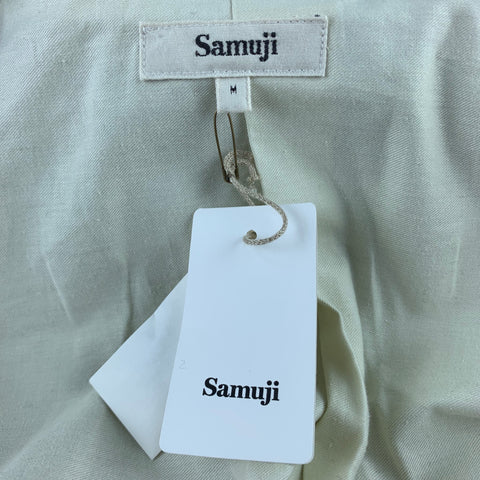 SAMUJI Caban double boutonnage en laine noire Taille 40