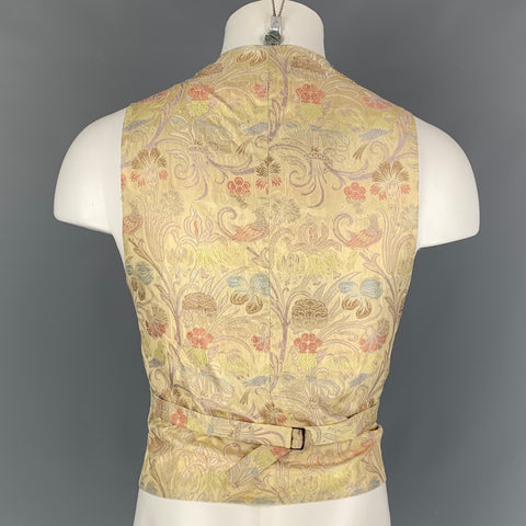 BRENDA KETT Size M Pink Beige Cashmere Buttoned Vest