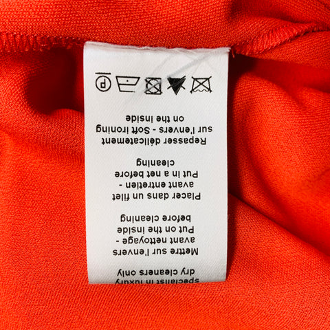 LANVIN Size 4 Orange Coral Viscose Polyamide Sleeveless Casual Top