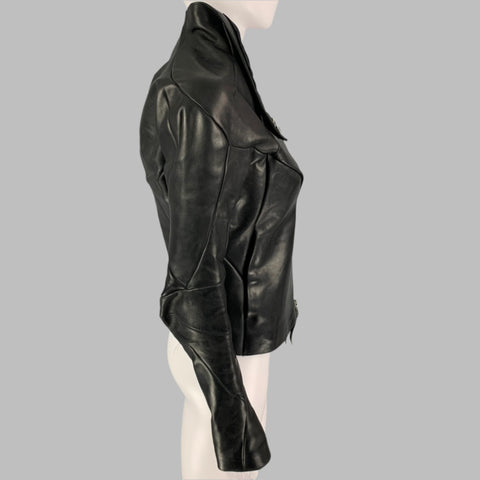 LEON EMANUEL BLANK Size M Black Horsehide Jacket