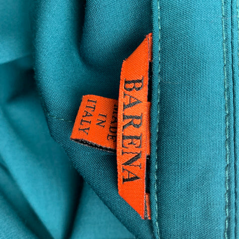 BARENA Taille 38 Manteau de sport à revers en laine sarcelle