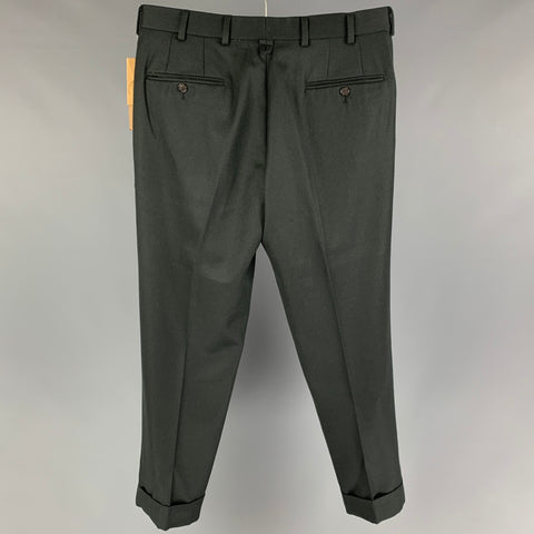 BLACK FLEECE Size 32 Forest Green Wool Notch Lapel Dress Pants