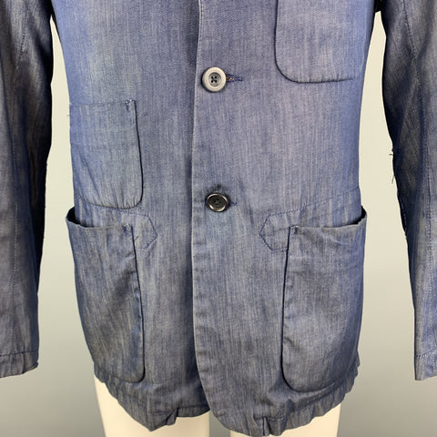 ENGINEERED GARMENTS Size XS Navy Cotton Buttoned Collar Patch Pockets Jacket