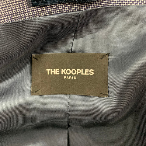 THE KOOPLES Size 38 Blue Grid Wool Notch Lapel Suit