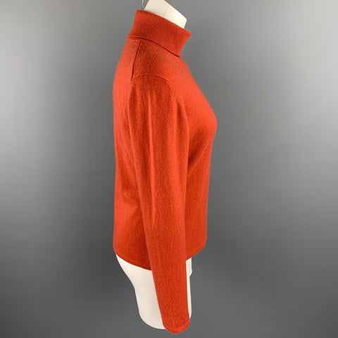 TSE Size L Coral Knitted Cashmere Turtleneck Sweater
