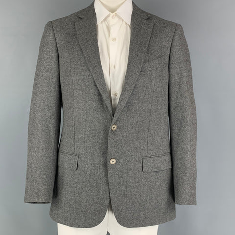 ERMENEGILDO ZEGNA Size 42 Grey Wool Blend Single Breasted Sport Coat