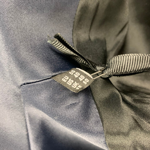 MARCELL VON BERLIN Size 40 Black Silver Blue Metallic Shawl Collar Suit