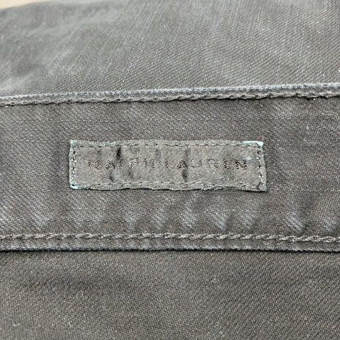 RALPH LAUREN Size 29 Black Cotton Button Fly Casual Pants