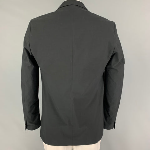 LABEL UNDER CONSTRUCTION Size 42 Black Cotton Single Breasted Sport Coat