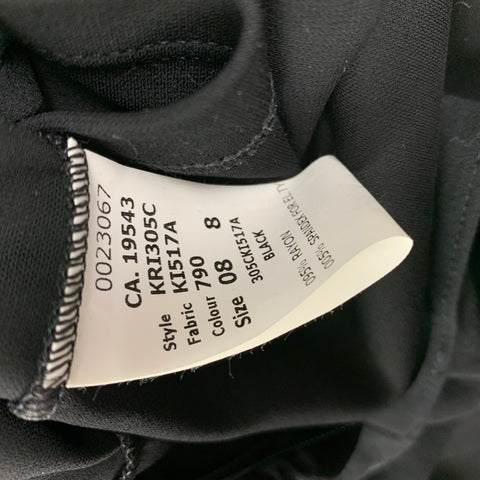 MICHAEL KORS Size 8 Black Rayon Sleeveless Dress Top