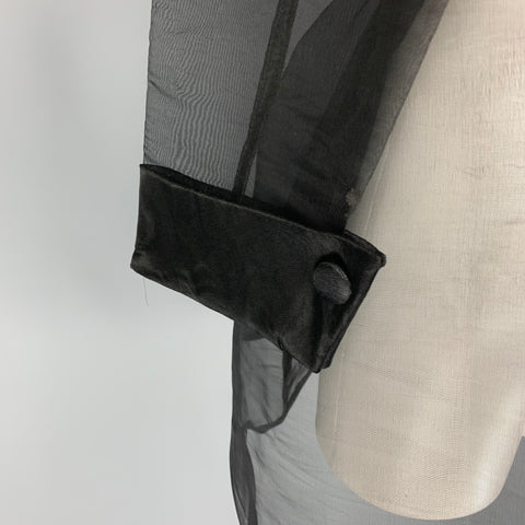 STERLING Talla Única Chaqueta frontal abierta de poliéster y nailon negro