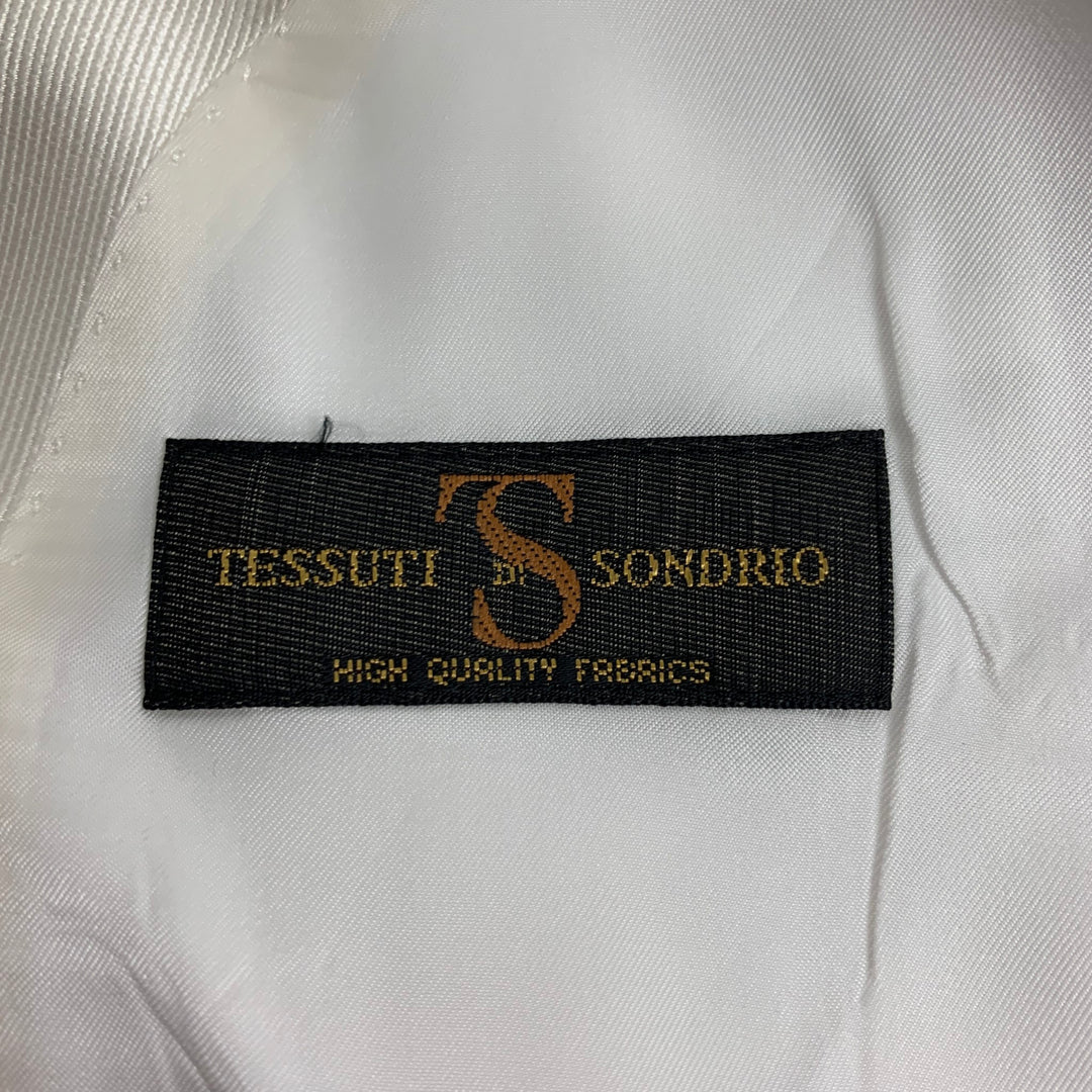 SUIT SUPPLY Size 40 Off White Cotton Linen Peak Lapel Sport Coat