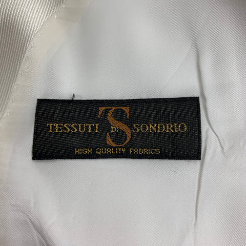 SUIT SUPPLY Size 40 Off White Cotton Linen Peak Lapel Sport Coat