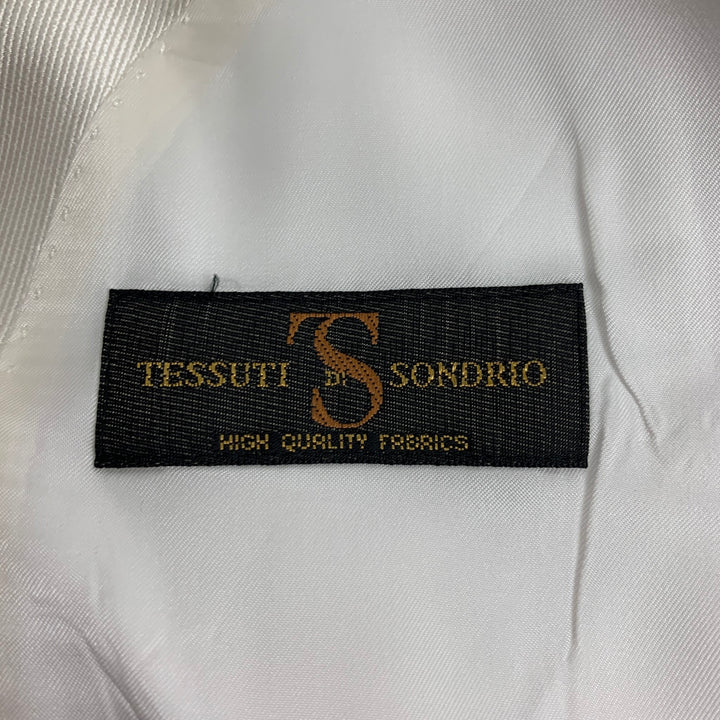 SUIT SUPPLY Size 40 Off White Cotton Linen Peak Lapel Sport Coat