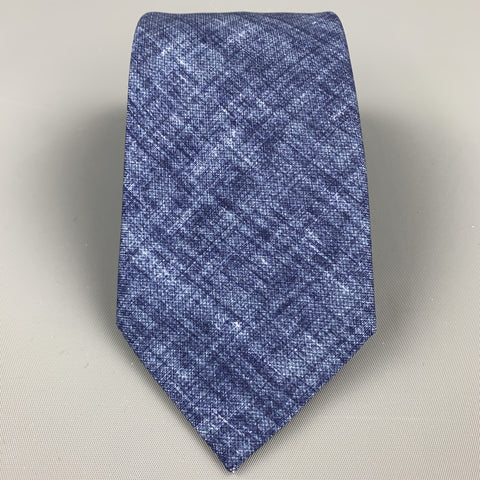 BRIONI Indigo Heather Silk Neck Tie