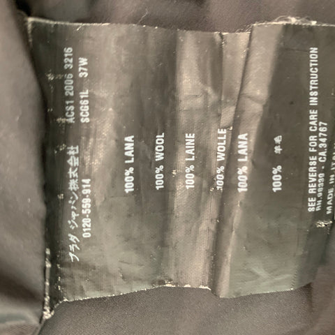 PRADA Size 42 Navy Wool Single breasted Jacket