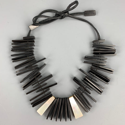MONI Black Mixed Materials Necklace
