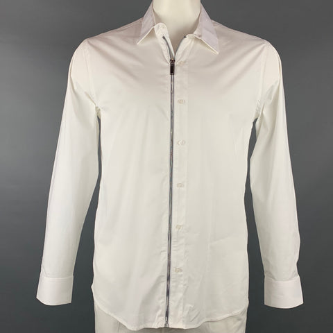 KARL LAGERFELD Size L White Cotton Zip Up Kilts & Skirts