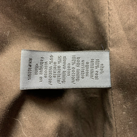 JOHN VARVATOS Size 44 Brown Distressed Lamb Skin Leather Coat