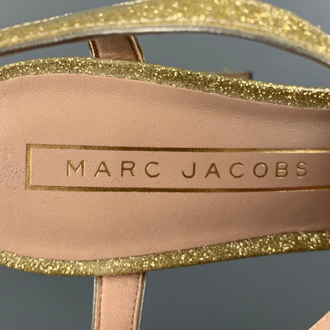 MARC JACOBS Sandales à plateforme dorées taille 8