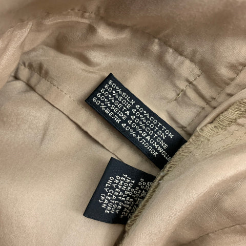 RALPH LAUREN Black Label Size 6 Beige Silk Cotton Shiny Cargo Casual Pants