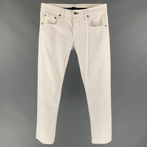 RAG & BONE Size 31 Off White Cotton Slim Jeans