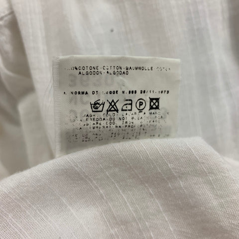 D&G by DOLCE & GABBANA Size M White Embroidery Cotton Long Sleeve Shirt