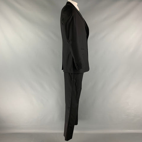CALVIN KLEIN COLLECTION Taille 42 Smoking à revers en laine unie noire
