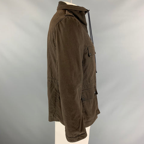 3.1 PHILLIP LIM Abrigo utilitario de algodón marrón talla L
