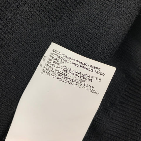 DSQUARED2 Size M Black Navy Silver Metallic Wool Blend Vest