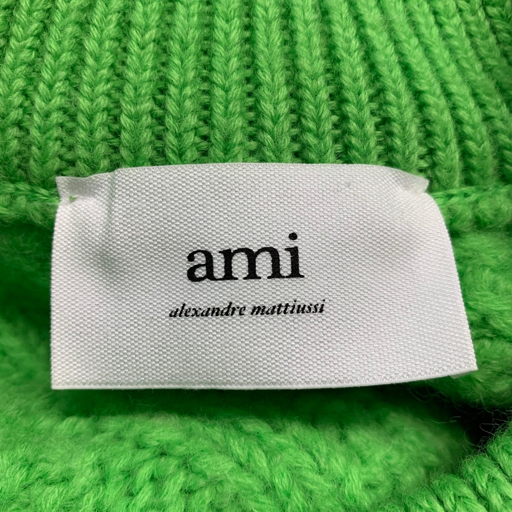 ✩ Ami ✩2 AMI by ALEXANDRE MATTIUSSI Size M Green Wool Cable Knit Cropped